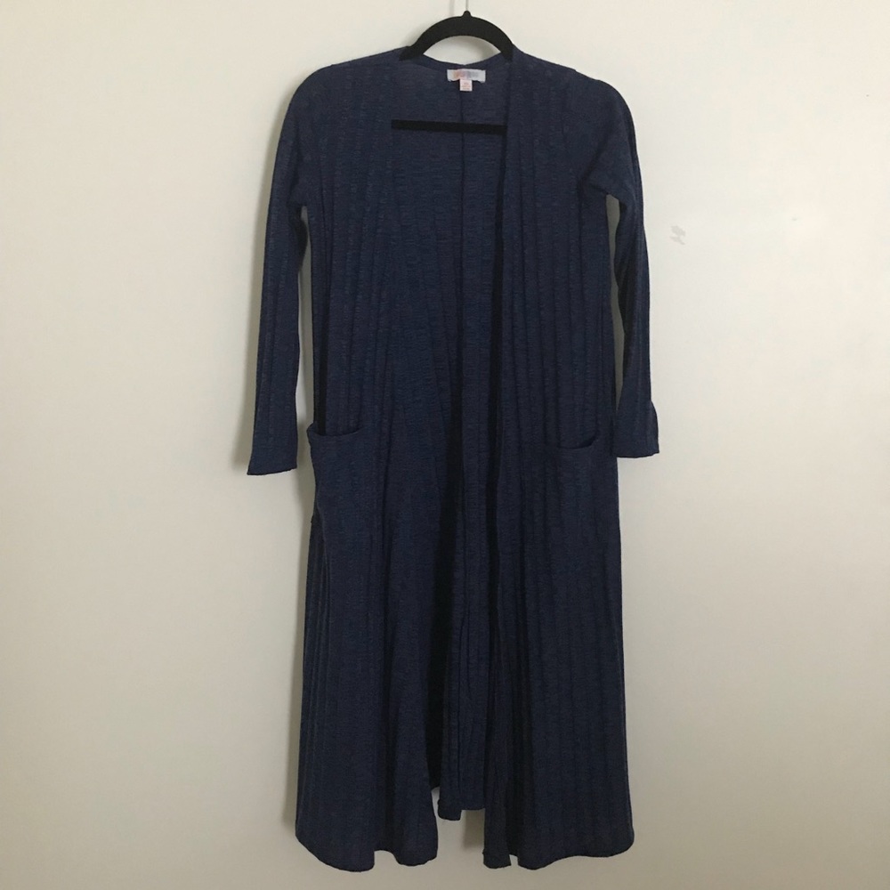 XS LuLaRoe Sarah Cardigan/Duster Solid blue!